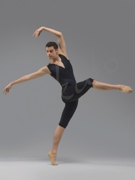 Body baletowe męskie - kombinezon z siatką Aldo Ballet Rosa