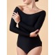 Long raglan sleeve Stephania leotard Grand Prix