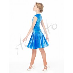 Sukienka turniejowa Yana aksamitna z włoskim rękawkiem DanceMe