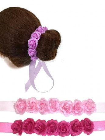 Hair ribbon with roses Sarah