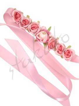 Hair ribbon with roses Ramona