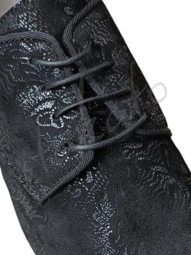 Tangolera style 105 Pizzo Nero Nappa Bianca