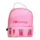 I LOVE DANCE with pointe shoes backpack