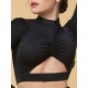 Terry cutout crop top Grand Prix