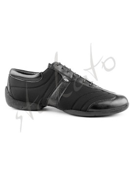 Portdance model PD PIETRO BRAGA Black Leather / Lycra - sneaker