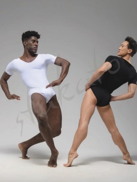 Body baletowe męskie ze szpongami Legris CL Ballet Rosa