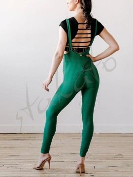 Leggins with Suspenders Green Lure