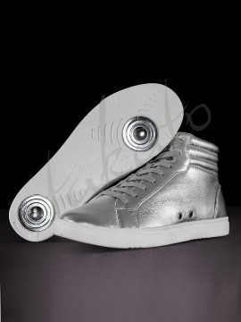 Fuego High-Top Silver Sneakers