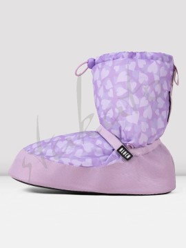 Buty ocieplające Warm Up Booties Bloch z konfetti w kształcie serca lilac