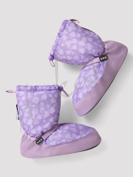 Buty ocieplające Warm Up Booties Bloch z konfetti w kształcie serca lilac