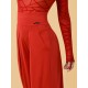 Wide ballroom pants Palazzo RED Grand Prix