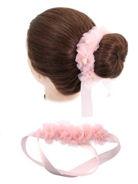Hair ribbon with flowers Felicia
