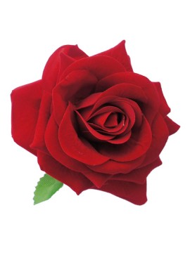Decorative red velvet rose