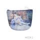 Ballerina painting faux leather zip coin purse