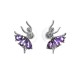 Earrings with ballerina Betty Purple