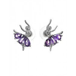 Earrings with ballerina Betty Amethyst