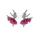 Earrings with ballerina Betty Fuchsia