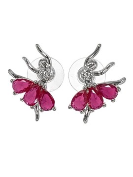 Earrings with ballerina Betty Fuchsia