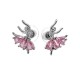 Earrings with ballerina Betty Pink