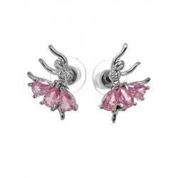 Earrings with ballerina Betty Pink