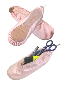 Satin slipper-like pen case