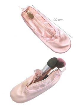 Satin slipper-like pen case