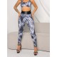 Silver Animal Brazilian Butt Lift Leggings Lure