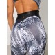 Silver Animal Brazilian Butt Lift Leggings Lure