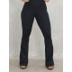 Flare Pants with Suspenders Black Lure