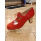 Buty do flamenco M88 Floreo Ante Rojo Charol Rojo Begoña Cervera