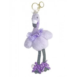 Dancing Flamingo Lilac Keychain