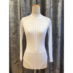 Body Zena długi rękaw White Dot Juli Garden