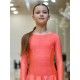 Sukienka turniejowa z koronką Lana - rękaw 3/4 DanceMe
