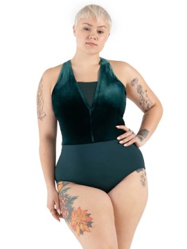 Body Velvet Forest Fir Leotard 12232W Capezio