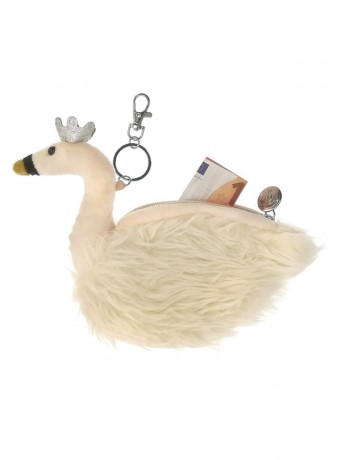 Brelok - portmonetka Swan Purse pluszowy łabędź