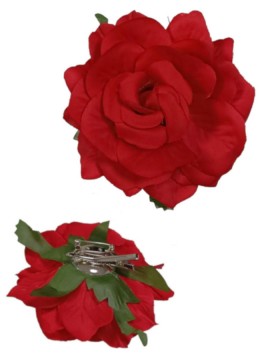 Decorative rose with a leaf