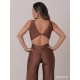 Set taneczny Panama Coffee body i szerokie spodnie LaFitwear