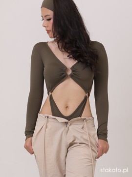 Body taneczne dwuczęściowe Sahara Khaki LaFitwear