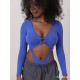 Sahara Royal Blue dance bodysuit LaFitwear