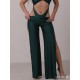 Set taneczny Panama Bottle Green body i szerokie spodnie LaFitwear
