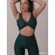Set taneczny Panama Bottle Green body i szerokie spodnie LaFitwear
