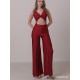 Set taneczny Panama Crimson Red body i szerokie spodnie LaFitwear