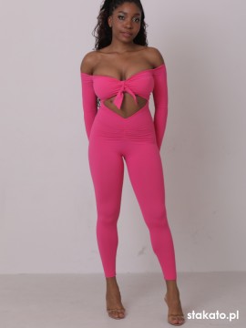 Kombinezon taneczny długi rękaw Kalahari Barbie Pink LaFitwear