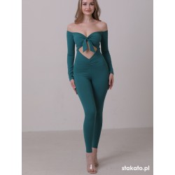 Kombinezon taneczny długi rękaw Kalahari Teal Green LaFitwear