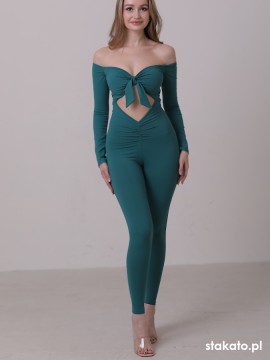 Kombinezon taneczny długi rękaw Kalahari Teal Green LaFitwear