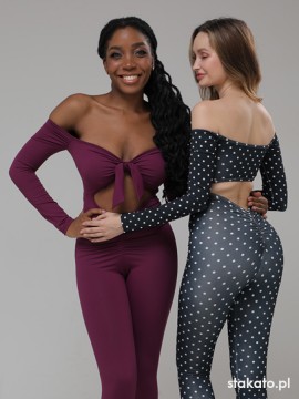 Kombinezon taneczny długi rękaw Kalahari Polka Dot LaFitwear