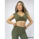 Grenada Khaki short sleeve dance top LaFitwear