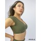 Grenada Khaki short sleeve dance top LaFitwear