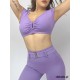 Top taneczny krótki rękaw Grenada Lavender LaFitwear