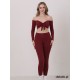 Salvador Ruby off-shoulder dance top LaFitwear